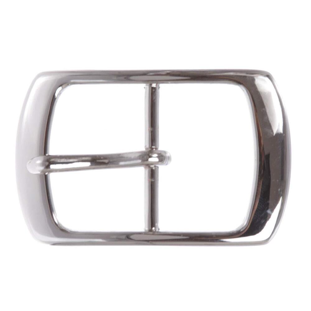 4994 1 1/2" 38 mm Center Bar Single Prong Rectangular Belt Buckle, Silver